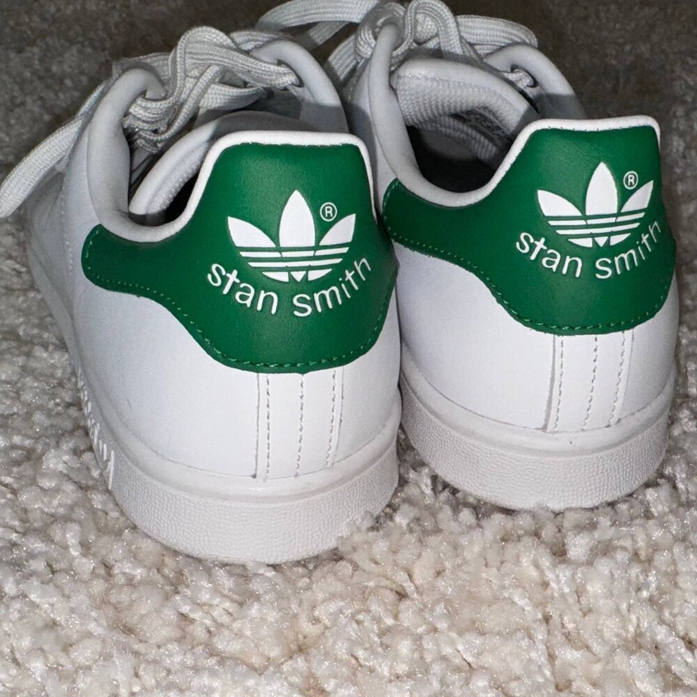 Adidas Originals Womens Size 8 Lace Up Stan Smith Athletic Shoes White Green - Picture 10 of 13